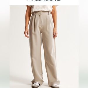 A&F Sloane Tailored Pants in tan/beige